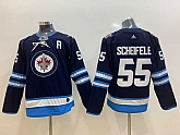 Youth Jets 55 Mark Scheifele Navy Adidas Jersey,baseball caps,new era cap wholesale,wholesale hats